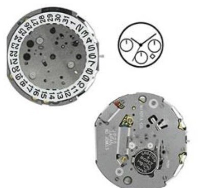 Miyota JP25 &amp;ndash; Mecanism Quartz Multifunc?ional cu 3 Ace ?i Subdiale foto