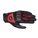 Manusi moto piele/textil LS2 Atom negru/rosu marime S