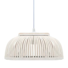 Lampă suspendată, 30 x 12 cm, bambus, 40 W, semicerc, E27 foto