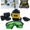 Nivela laser 4D cu 16 linii, 360 , Platforma de ridicare, cu autonivelare, Telecomanda, Lumina verde, Trepied 150 cm, Negru GALBEN.