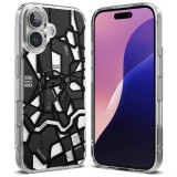 Husa pentru iphone 16 - ringke fusion design - seoul map black