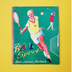 Carte colorat veche vintage sporturi cu mingea anii '60 Ball Sport Germania