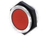 Lampă de control LED roșie plată &Oslash;30mm IP67 &Oslash;LED 34mm