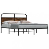 Cumpara ieftin Cadru de pat fără saltea 140x190 cm Stejar fumuriu