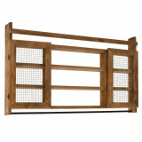 Raft de perete pentru bucatarie Puro, Pakoworld, 100x9x60 cm, lemn de pin, maro