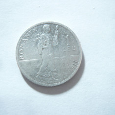 Moneda 1 leu 1911 Carol I ,argint , cal. Buna- F.Buna