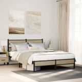 VidaXL Cadru pat fără saltea stejar sonoma, 160x200 cm, lemn prelucrat
