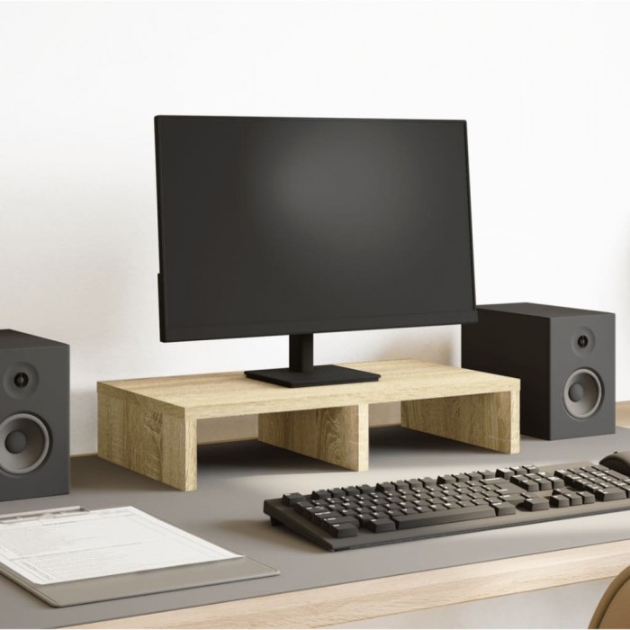 Suport de monitor, stejar sonoma, 50x27x10 cm, lemn prelucrat
