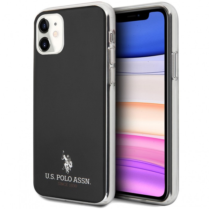 Husa TPU U.S. Polo Small Horse pentru Apple iPhone 11, Neagra USHCN61TPUBK