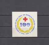 M2 TW F - 1976 - Vinieta sanitara - Societatea de cruce rosie din RSR - 100 ANI, Medical, Nestampilat