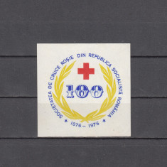 M2 TW F - 1976 - Vinieta sanitara - Societatea de cruce rosie din RSR - 100 ANI