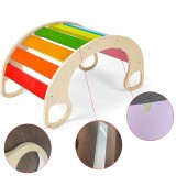 Balansoar rocker din lemn, placa de echilibru, multifunctional, multicolor, RESIGILAT