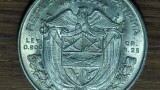 Panama - moneda raruta argint 0.900 - 1/4 cvarto balboa 1953 UNC - aniversara 50 ani de republica