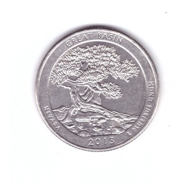 Moneda SUA 25 centi/quarter dollar 2013 P, Nevada Great Basin, stare buna, curata foto
