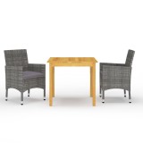 Cumpara ieftin Gossi set mobilier de gradina, 3 piese, gri