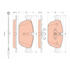 Set placute frana fata TRW, Citroen C5, 2008-, C6, 2005-2012, DS4, 2011-2015, Ds5, 2011-2015; DS 5 2015-2018; Peugeot 308 CC, 2009-2015, 308, 2007-20 foto