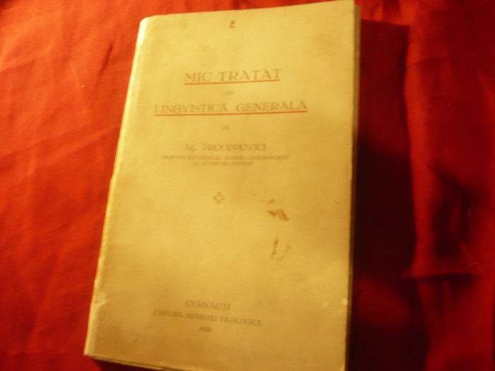 Al. Procopovici - Mic Tratat de Lingvistica Generala 1930 ,175pag.Rev.Filologie