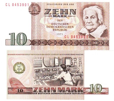 Germania DDR 10 Mark 1971 P-28 UNC foto