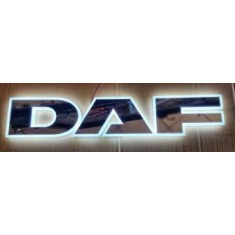 Sigla capota cromata DAF iluminata NEON ALB