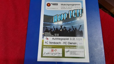 program FC Trimbach - FC Oensingen foto