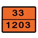 PLACA ADR 33-1203 30X40 CM PETROL HICO 64797
