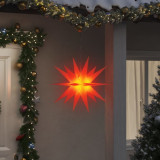 VidaXL Lumină de Crăciun cu LED, roșu, 57 cm, pliabil