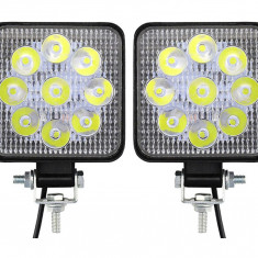 Set 2 Buc Proiector Led 27W 12/24V 6000K Patrat PL 028