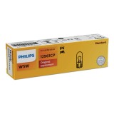 Set 10 Becuri Auto Philips W5W 12V Halogen Lumina Alba Iluminare Interior Exterior