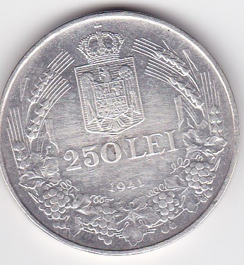 ROMANIA 250 LEI 1941 TPT
