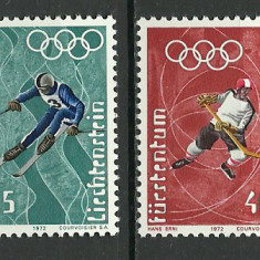 Liechtenstein 1971 - JO Sapporo, sport, serie neuzata