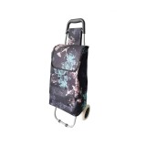 Carucior pentru piata pliabil, 34 x 28 x 96 cm, maxim 30 de kg, Negru/Roz