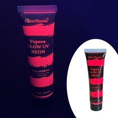 Vopsea glow uv neon roz pentru body painting pe baza de apa cantitate 25 ml foto