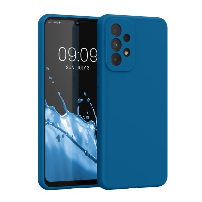 Husa Kwmobile pentru Samsung Galaxy A33 5G, Albastru, Silicon, 57833.228 foto