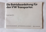 manual de intretinere VW transporter T3 original