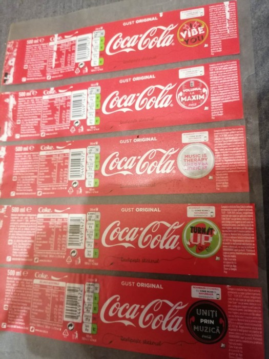 N7 Lot 10 etichete diferite COCA COLA