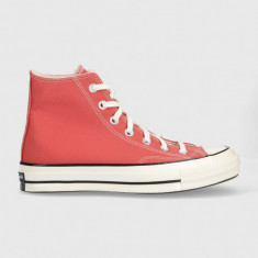 Converse teniși Chuck 70 HI culoarea roșu, A05114C A05114C-BRICK