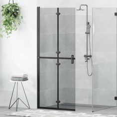 Perete de dus Walk-in Negru si transparent inchis 80 x 190 cm foto