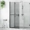 vidaXL Perete de duș Walk-in Negru și transparent &icirc;nchis 80 x 190 cm 42017964