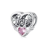 Cumpara ieftin Charm/talisman argint 925, JW1171, model inima, placat cu rodiu