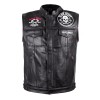 Vesta Moto Piele W-TEC Rumbler L Black Heart, Biker, Buzunare Multiple, Logo Reliefat, Fermoar YKK si Capse