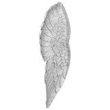 vidaXL Sculptură aripi mică, argintiu, 17x5x59 cm, aluminiu