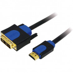 Cablu HDMI Tata - DVI-D Tata Logilink High Quality 2m Negru foto