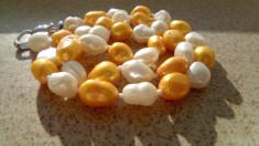 Colier de lux cu perle naturale baroque foto