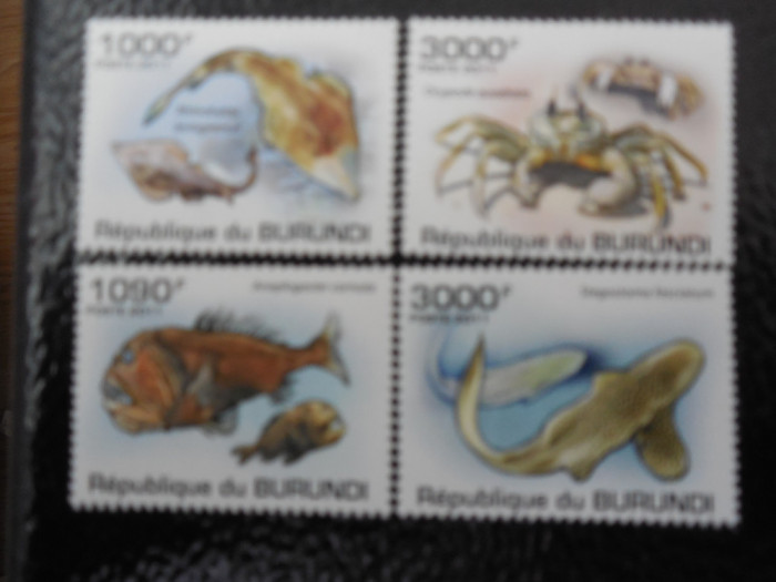 Burundi -Fauna marina-serie completa ,MNH