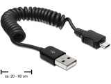 CABLU USB 2.0-A-TATA &gt; MICRO-USB-B-TATA, SPIRALAT 83162 DELOCK