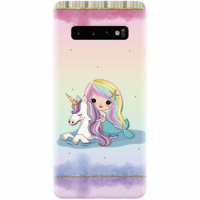 Husa silicon pentru Samsung Galaxy S10 Plus, Mermaid Unicorn Play foto