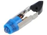 Lampă LED Albastră T5.5K 12VDC 12VAC 3mm Plastic 20&divide;60&deg;C