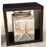 Rafturi MDF maro cu sistem de fixare ascuns - 3 buc