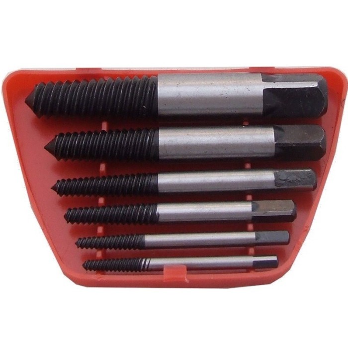 Set de extractoare pentru suruburi rupte, 6 piese