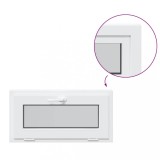 Cumpara ieftin Fereastra de subsol &bdquo;RISOR&rdquo; 80x40 cm inclinat 3 geam alb